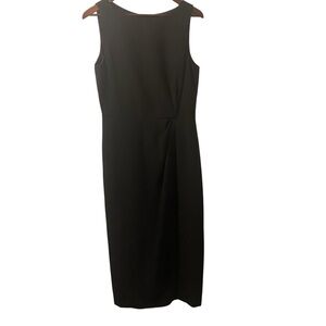 Liz Claiborne Size 10 Elegant Black Sleeveless Dress with front slit
